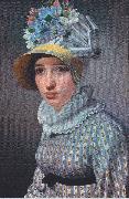 Christoffer Wilhelm Eckersberg Portrat der Anna Maria Magnan painting